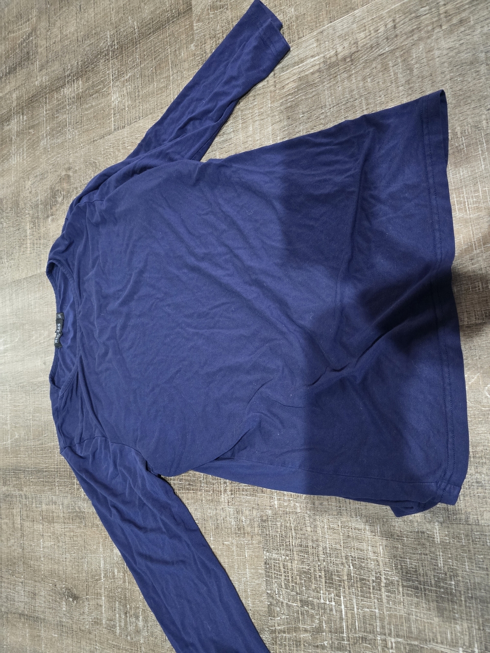 Womens 3/4 Sleeve Crew Neck Shirt - Navy